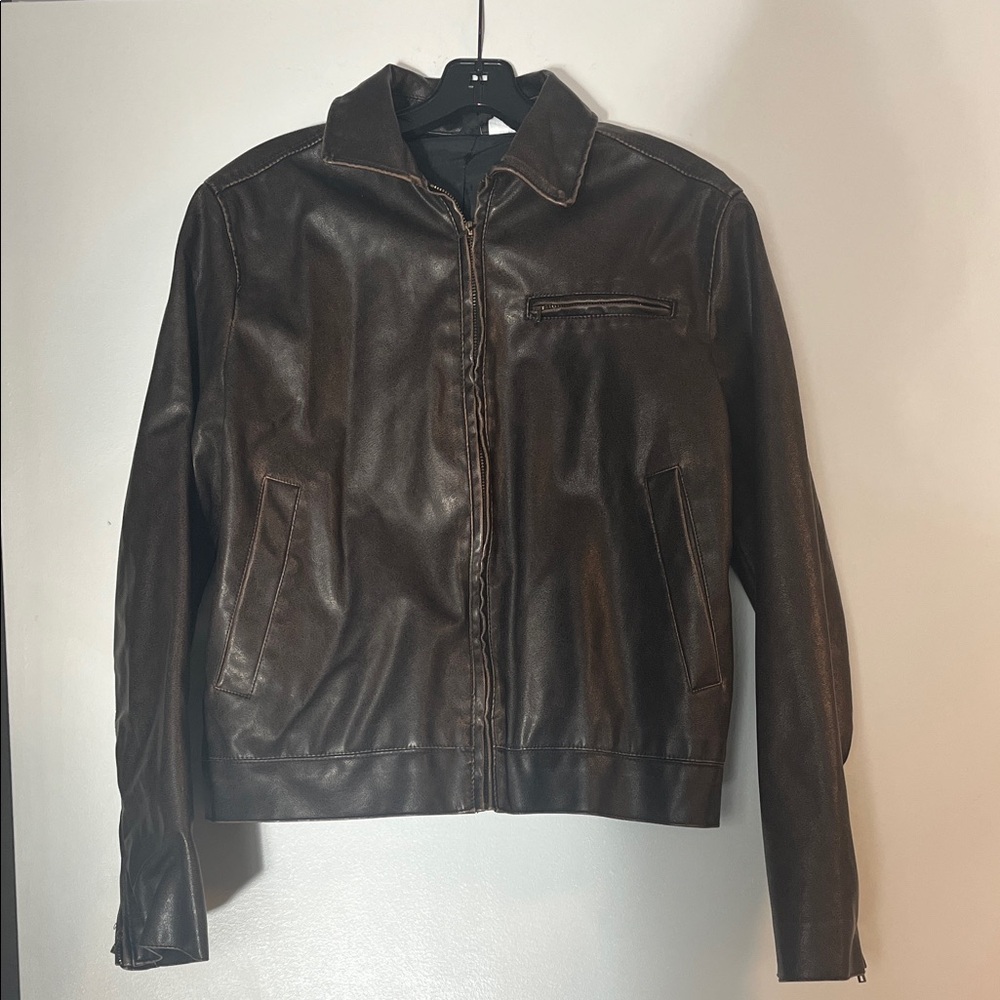 H&M Dark Brown Leather Jacket